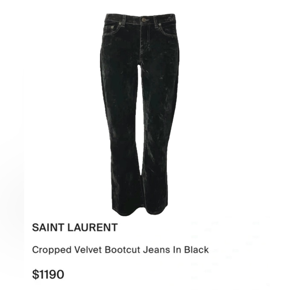 YSL black cropped jeans